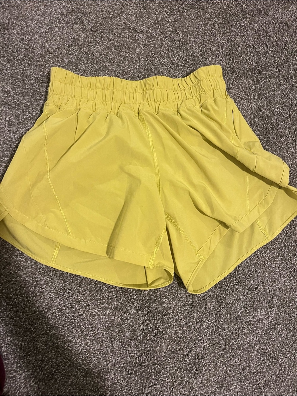 lululemon athletica Lemon Yellow Athletic Shorts